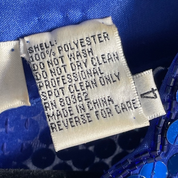 Vintage Niteline by Della Roufogali Sapphire Blue Sequin Dress - 4 - Picture 7 of 10